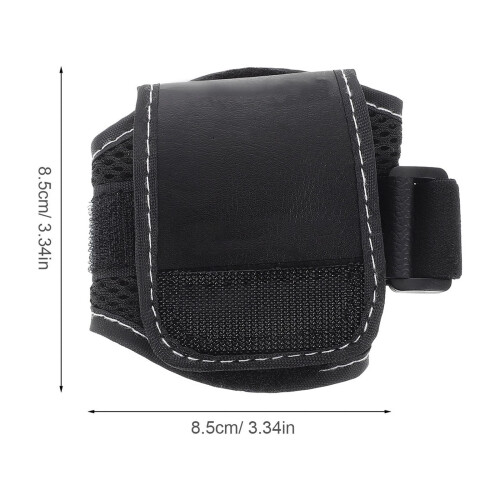 Armbånd til bakspejl til kørestol, sort nylon, 1-pak 1