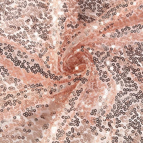 Sequined Table Overlay 72 x 72 in Blush 2