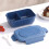 2-Compartment Silicone Bento Box – Microwave Safe, Blue 4
