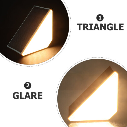 OUNONA Solar Triangle Step Lights 2 Pack 2