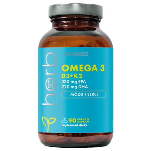 Omega 3 1000 mg mit D3+K2 90 Kapseln Herb