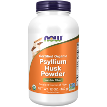 Organic Psyllium Husk Powder 12 oz (340 g) Now Foods