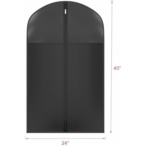 Hanging Garment Bag with Window, 40", Polyester, 6-Pack 1