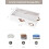 Contenitore sotto il letto con coperchio trasparente e maniglie. 2