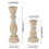 Unfinished Wooden Candlestick Holder – 17cm 2