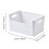 White PP Storage Bins with Handles 9.8" x 6.3" x 5.3" 2