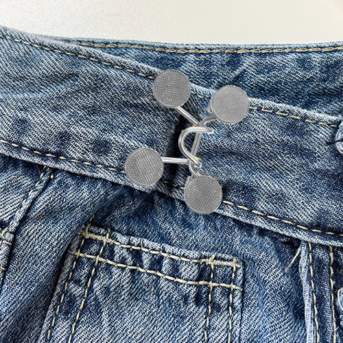 Klips til taljeknapper i jeans, 2 stk. 2