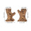 Resin Stump Candlestick Holders (Pair) 2