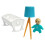 Mini Doll Crib and Floor Lamp Set – Assorted Colours 5
