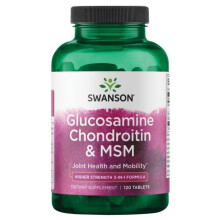 Glucosamine, Chondroitin & MSM 120 Tablets Swanson Health Products