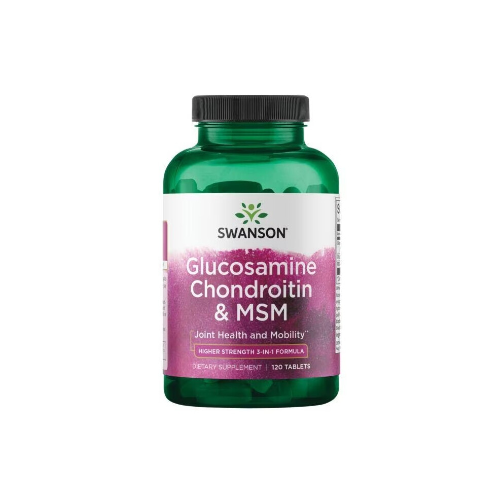 Glucosamine, Chondroitin & MSM 120 Tablets Swanson Health Products