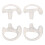 2Pairs Clear Silicone Ear Mold Set for Ear Piece 1