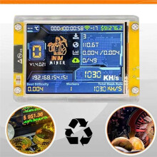 4X1030KH/S NMMiner NerdMiner + 4-Steckplatz-Ständer, Verbesserter Hochleistungsminer, 2,8-Zoll--Display, Krypto-Solo-Lotterie, Bitcoin