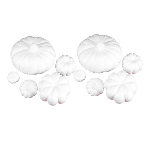 White Foam Mini Pumpkins for Fall Decor – 20 pcs, 65mm 1
