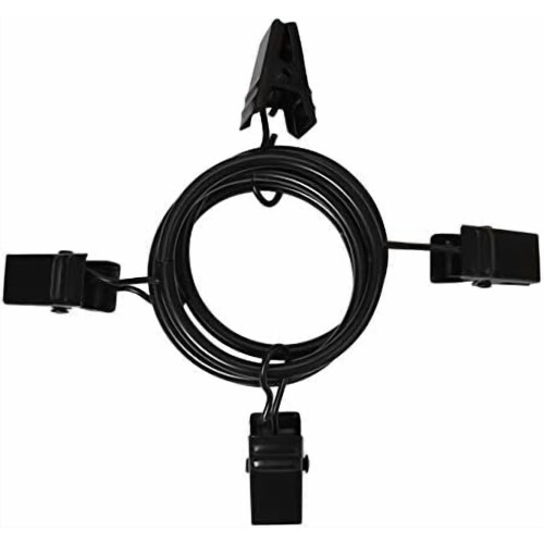 Svarta gardinklämmor 3,8 cm ID 40-pack 2