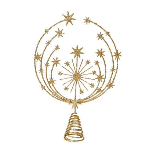 Gold Star Christmas Tree Topper, Iron, 33 cm 1