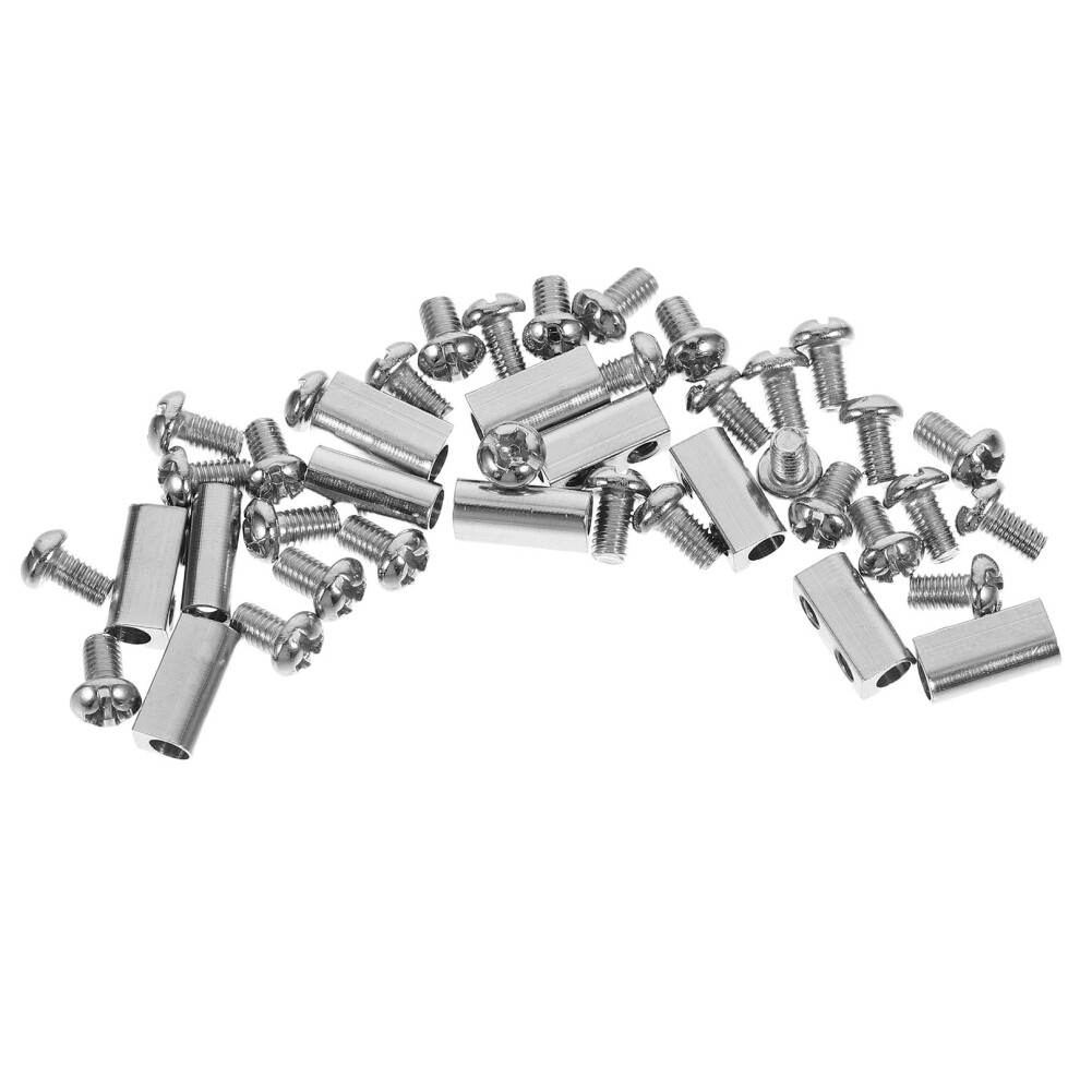 Photos - Other for Repair 30Pcs Silver Iron Double Hole Wire Clamps for Home Pendant Lighting