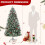 6ft Snow Flocked Artificial Christmas Tree with Red Berries 2