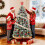 6ft Snow Flocked Artificial Christmas Tree with Red Berries 5