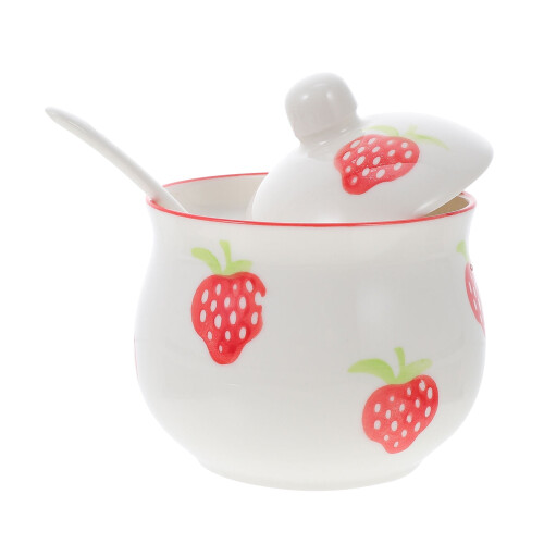 Ceramic Salt Jar with Lid 8.5 x 8.5 x 7 cm 1