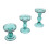 3-Piece Coloured Glass Taper Candle Holders 3