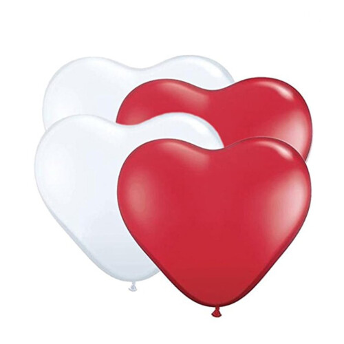 Heart-Shaped Latex Balloons 50 pcs 2