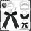 Black Bow Shower Curtain Hooks – 12-Piece Set 2