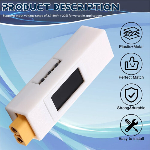 1-20S Power Meter 100A  Current XT60 Multifunctional Measuring Tool W Screen Digital Display for UAV RC Car 1