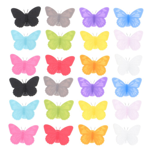 24Pièces Marques Verres Silicone Réutilisables Pour