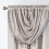 Grey Window Panel with Attached Valance 42 x 84 in 2