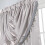 Grey Window Panel with Attached Valance 42 x 84 in 3