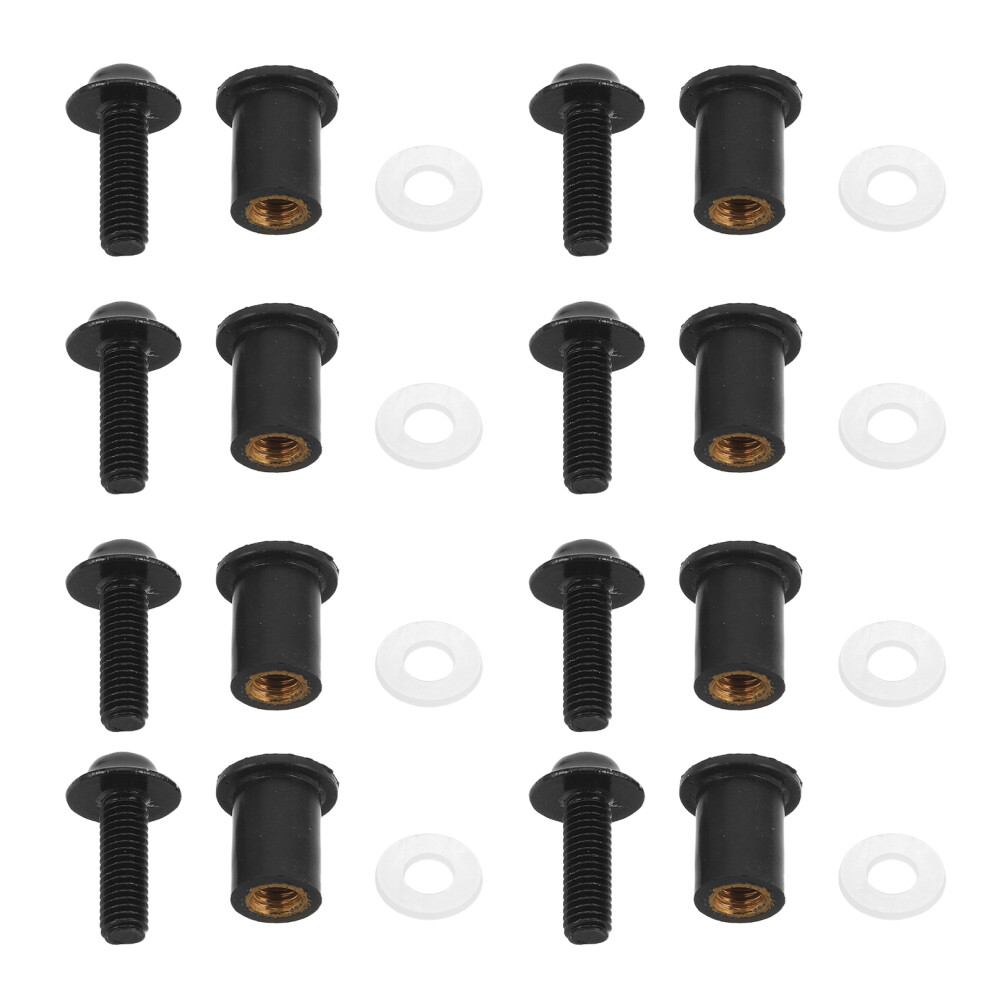 30Sets Motorcycle Fairing Screws Bolts Washer Kit Durable Weatherproof 3664069249052