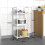 Multi-Tier Kitchen Storage Rack with Wheels, Iron Floor-Standing Shelf, Movable Microwave Rack – Space-Saving Solution 3