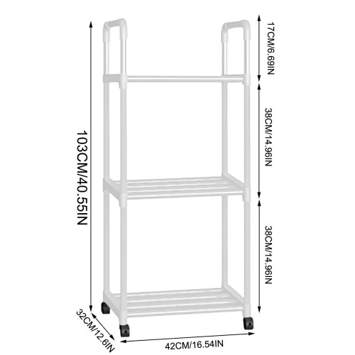 Multi-Tier Kitchen Storage Rack with Wheels, Iron Floor-Standing Shelf, Movable Microwave Rack – Space-Saving Solution 1