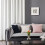 White Thermal Blackout Curtains with Silver Wave Print, 3