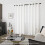 White Thermal Blackout Curtains with Silver Wave Print, 4