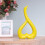 Yellow Heart-Shaped Ceramic Vase 2