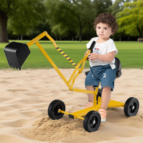 Sand Digger with Adjustable Arm and Stable Base Yellow 2