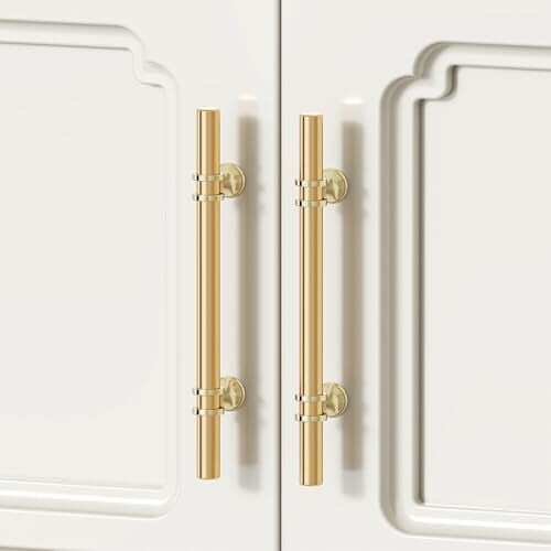 Cabinet Handles and Knobs Gold 3-inch Center 10 Pack 1