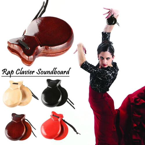 Castanets Hardwood Spanish Soundboard 1 Pair 2