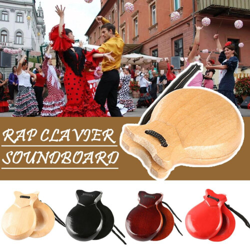 Wooden Castanets for Flamenco Dance with String 2