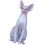 Grey Hairless Cat Figurine Plastic Educational Toy 1 Pack 3