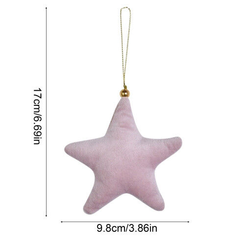 5-Piece Star Fabric Pendant Set – Khaki & Multi-Colour 2