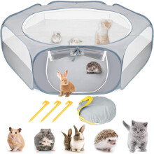 Enclos pliable pour petits animaux 130  38 cm bleu/gris