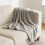 Glossy Flannel Throw Blanket 150x100cm Grey 5