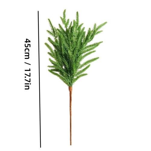 12 Pcs Artificial Norfolk Pine Branches 18 Inch 1