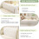 White Couch Arm Cover 20" x 24" Polyester Anti-Slip 3