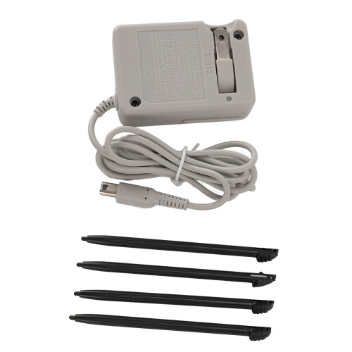 Kit de carga para 3DS XL con lápiz táctil, ABS negro