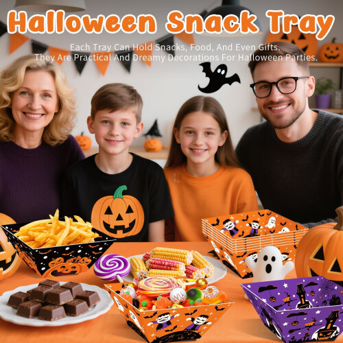 Μπολ σερβιρίσματος από χαρτί kraft για Halloween, 24 τεμάχια 1