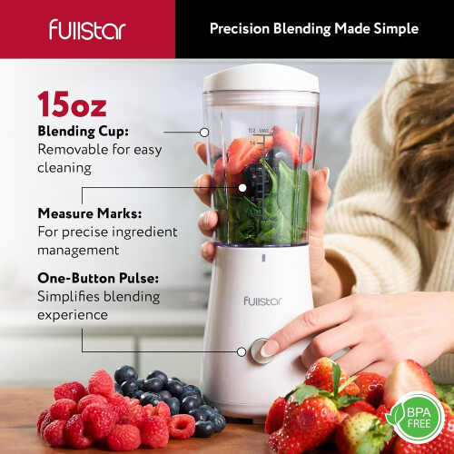 Draagbare smoothieblender 440 ml – Wit Mini Reisformaat 2